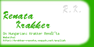 renata krakker business card